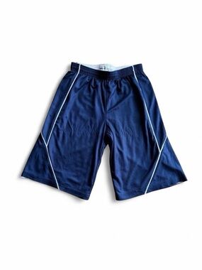 Sport-Tek Boys Reversible Basketball Shorts Navy White L